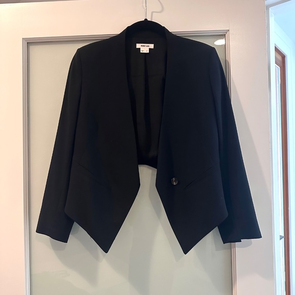 Helmut Lang Crop Wool Blend Tuxedo Blazer Size 2 - Picture 2 of 8